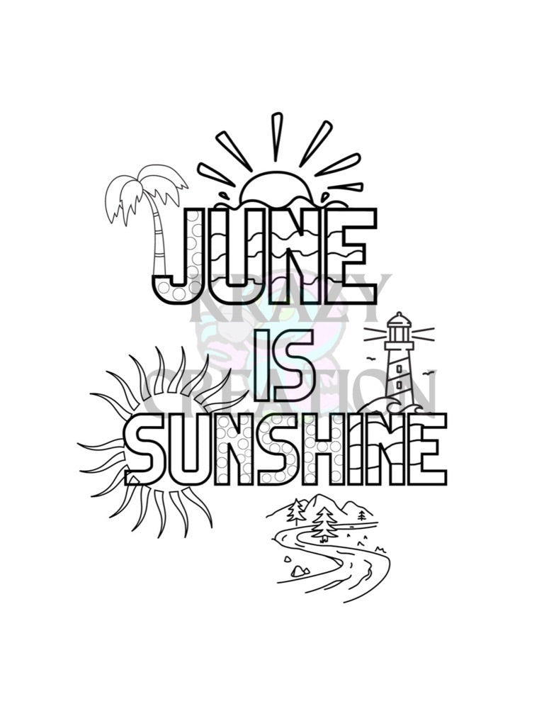 June Coloring Page (Emailed to you)