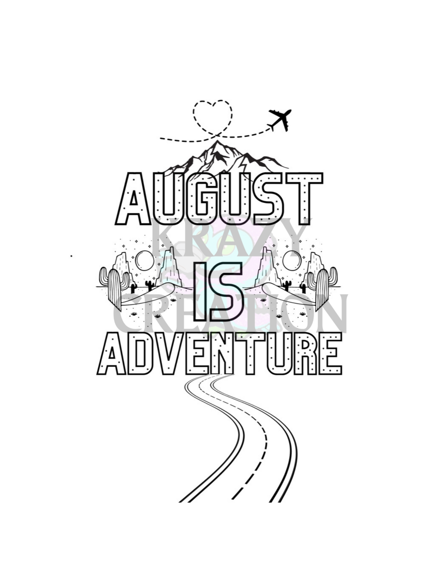 August Coloring Page (Emailed to you)