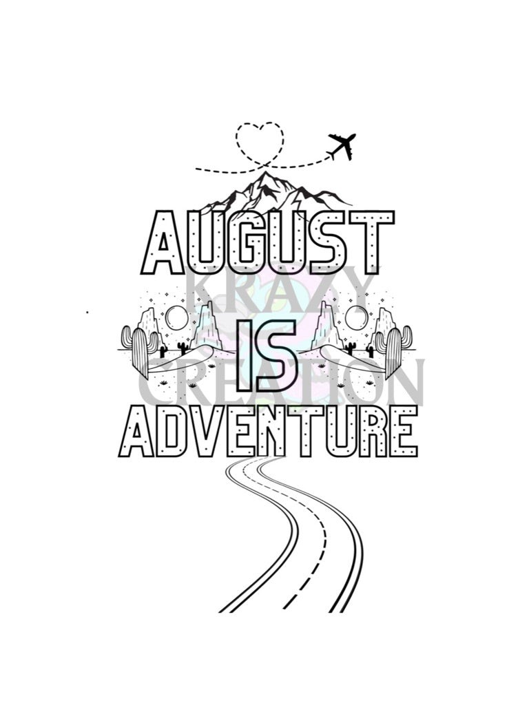 August Coloring Page (Shipped to you)