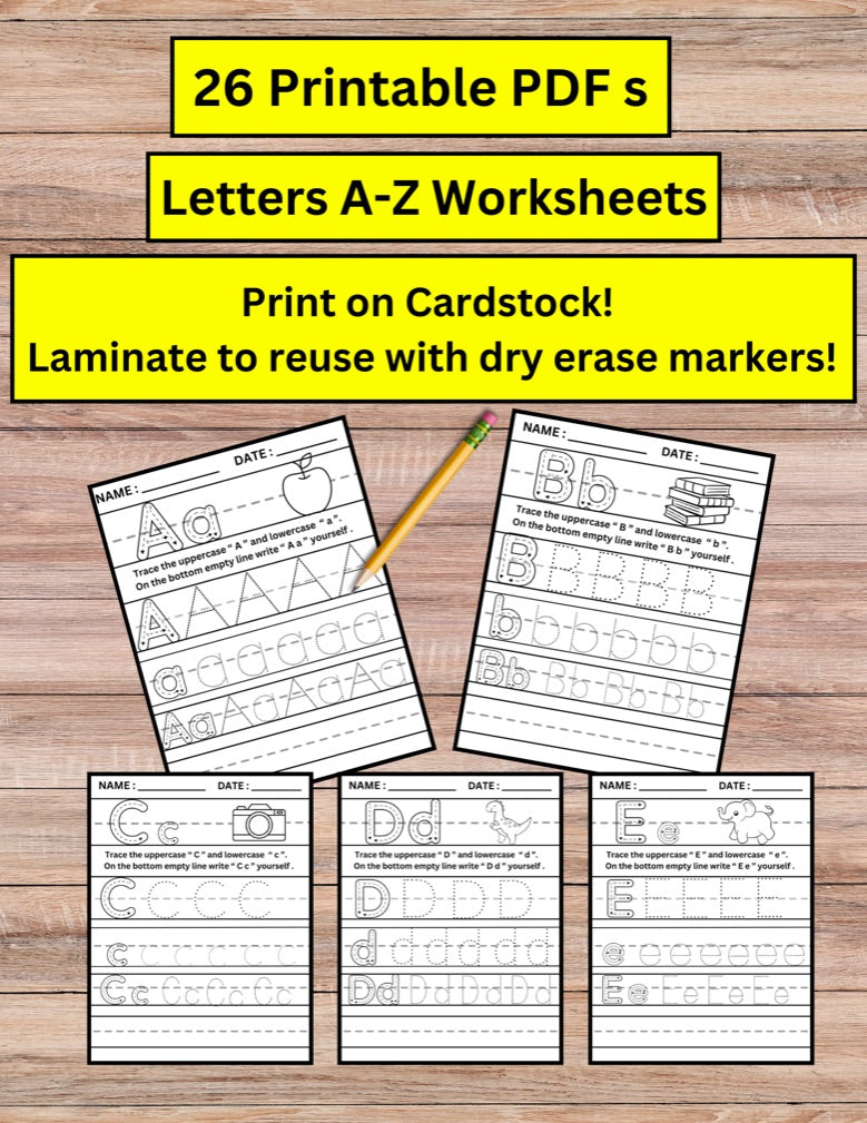 26 Pages Of Alphabet Tracing Activities For Toddlers To Learn How To Write Their Letters