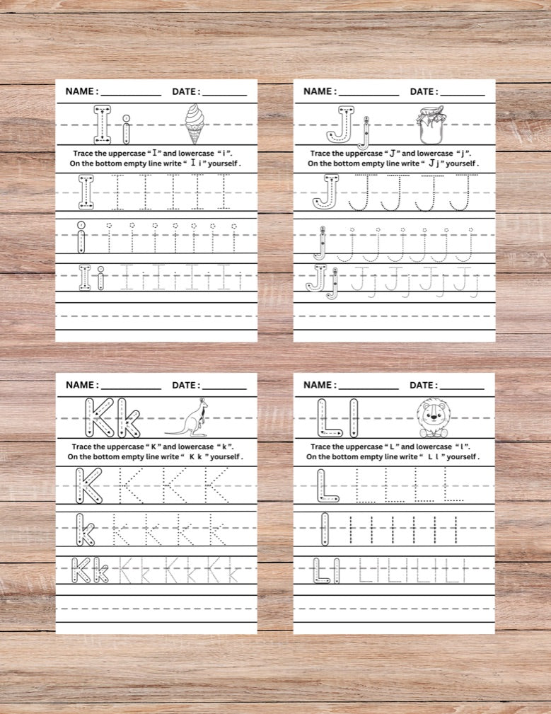 26 Pages Of Alphabet Tracing Activities For Toddlers To Learn How To Write Their Letters