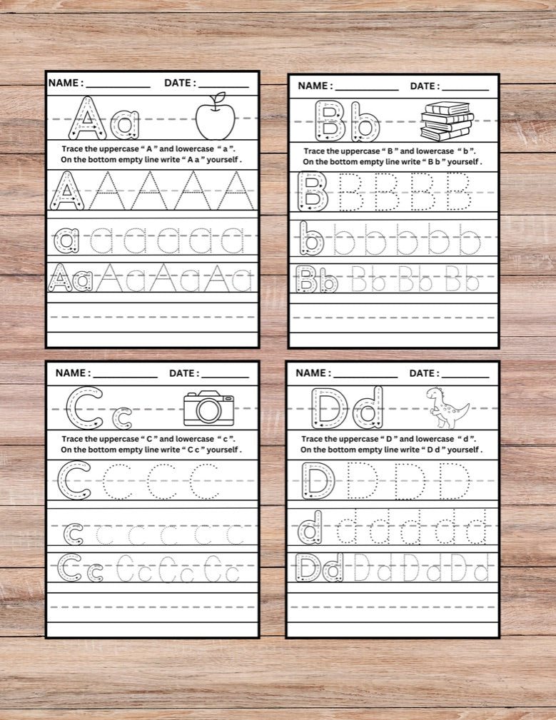 26 Pages Of Alphabet Tracing Activities For Toddlers To Learn How To Write Their Letters