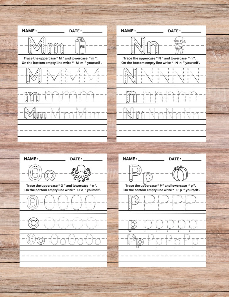 26 Pages Of Alphabet Tracing Activities For Toddlers To Learn How To Write Their Letters