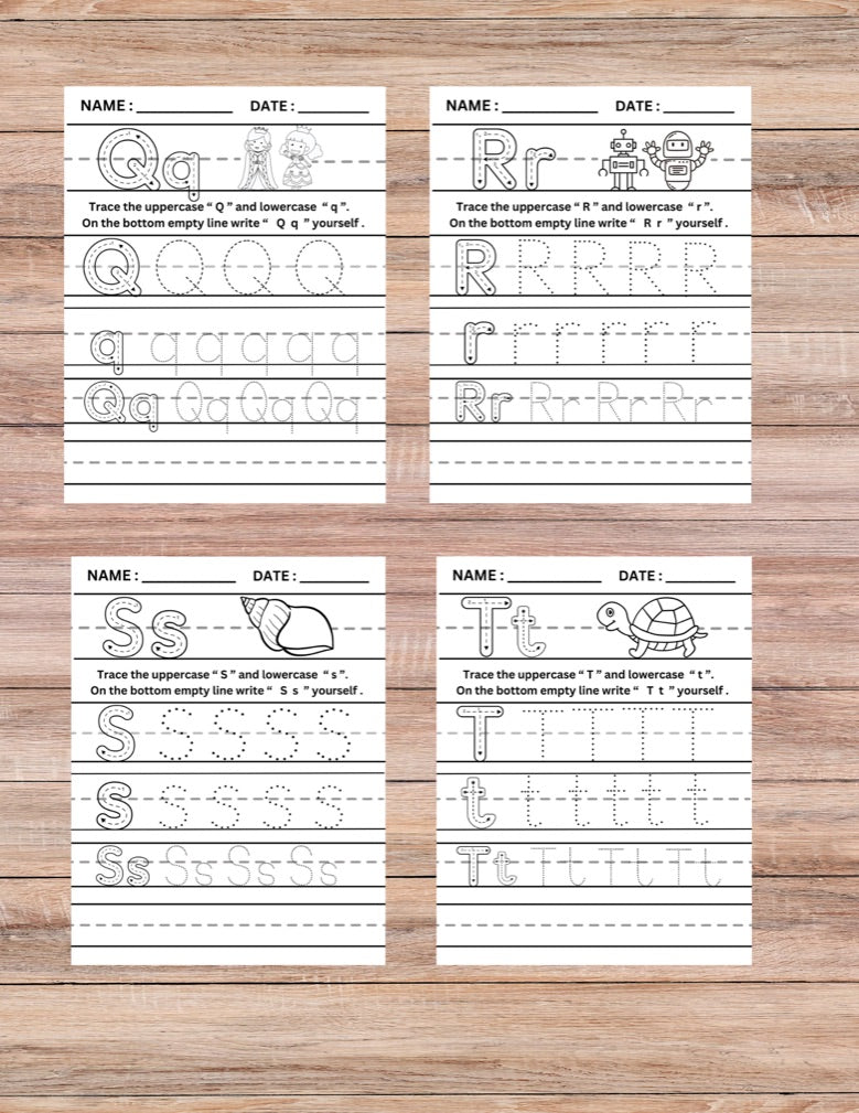 26 Pages Of Alphabet Tracing Activities For Toddlers To Learn How To Write Their Letters