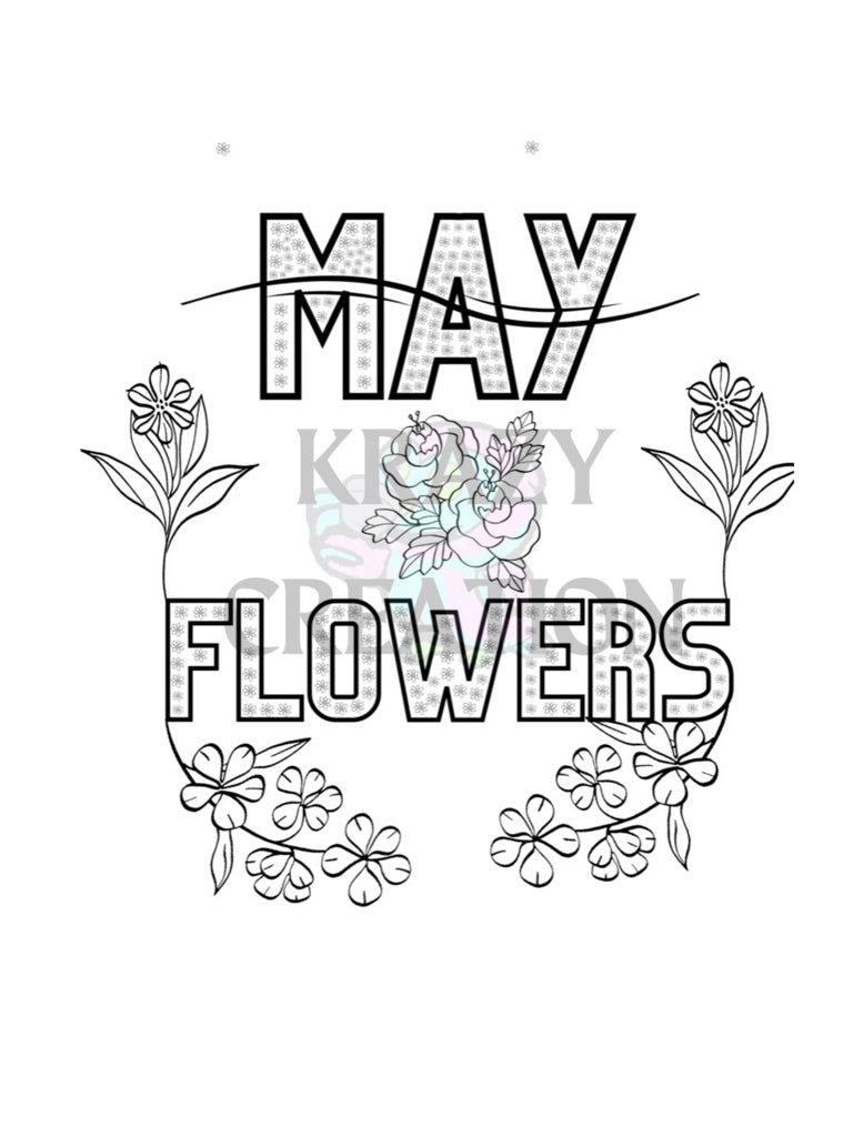 May Coloring Page (Shipped to you)