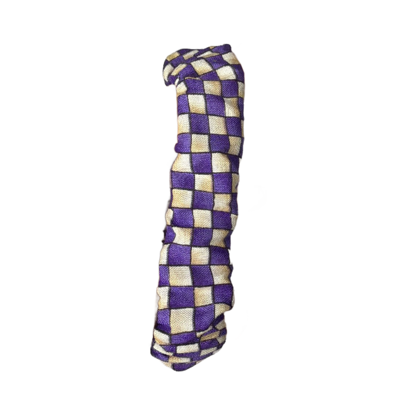Purple Checkered Scrunchie Keychain
