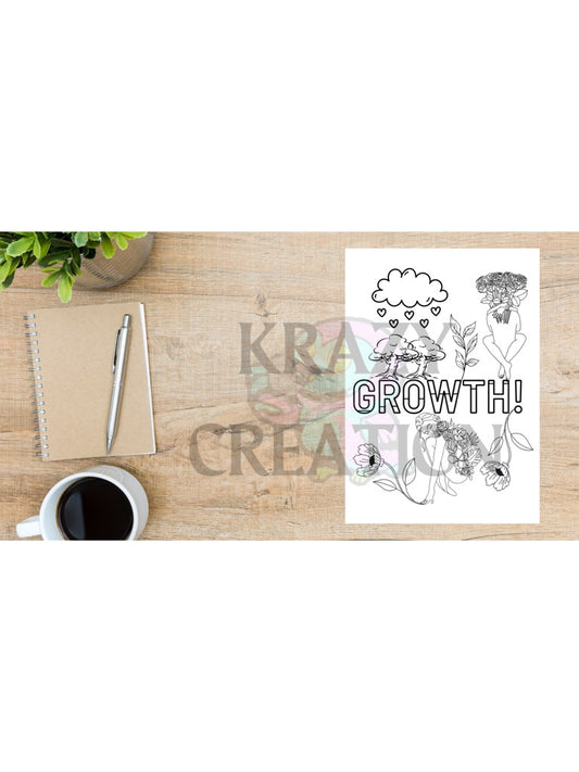 Growth Coloring Page (Emailed to you)