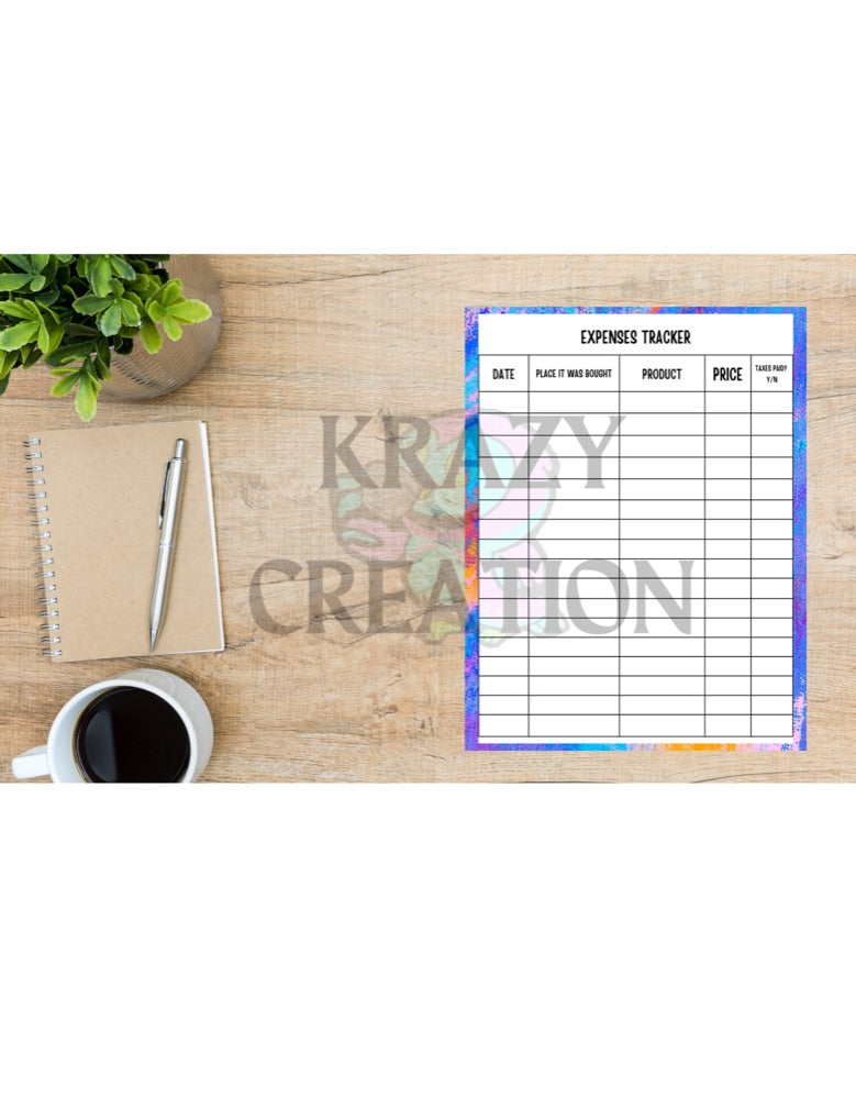 Expense Tracker (Emailed to you)
