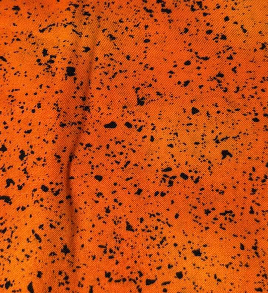 Orange and Black Abstract Scrunchie (Mini)