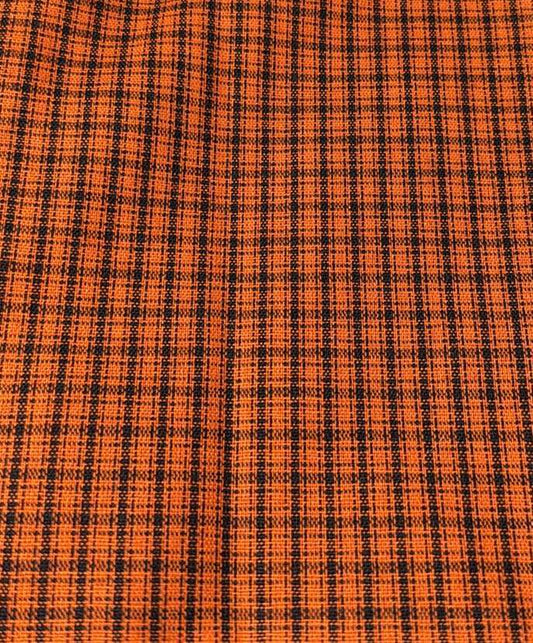 Dark Orange Plaid Scrunchie (Regular)