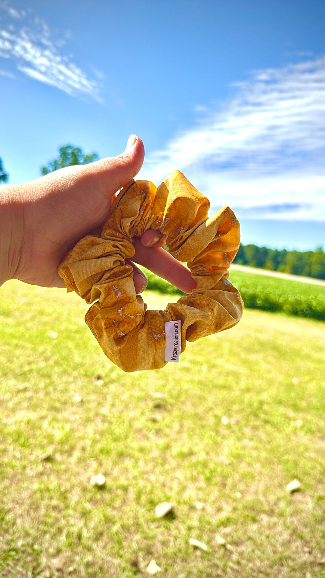 Gold Abstract Scrunchie (Regular)