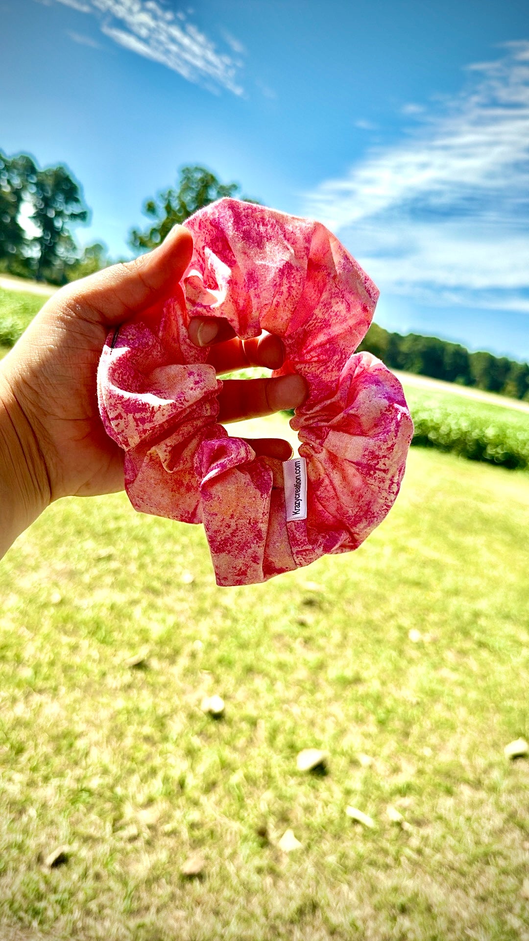 Pink Abstract Scrunchie (Regular)