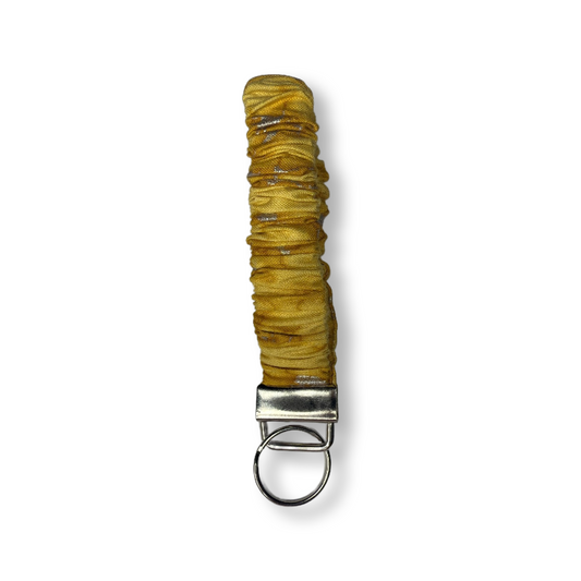 Gold Abstract Scrunchie Keychain