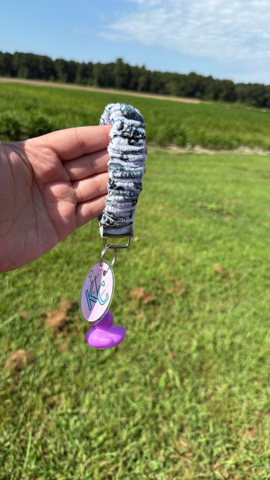 Grey Jeep Life Scrunchie Keychain