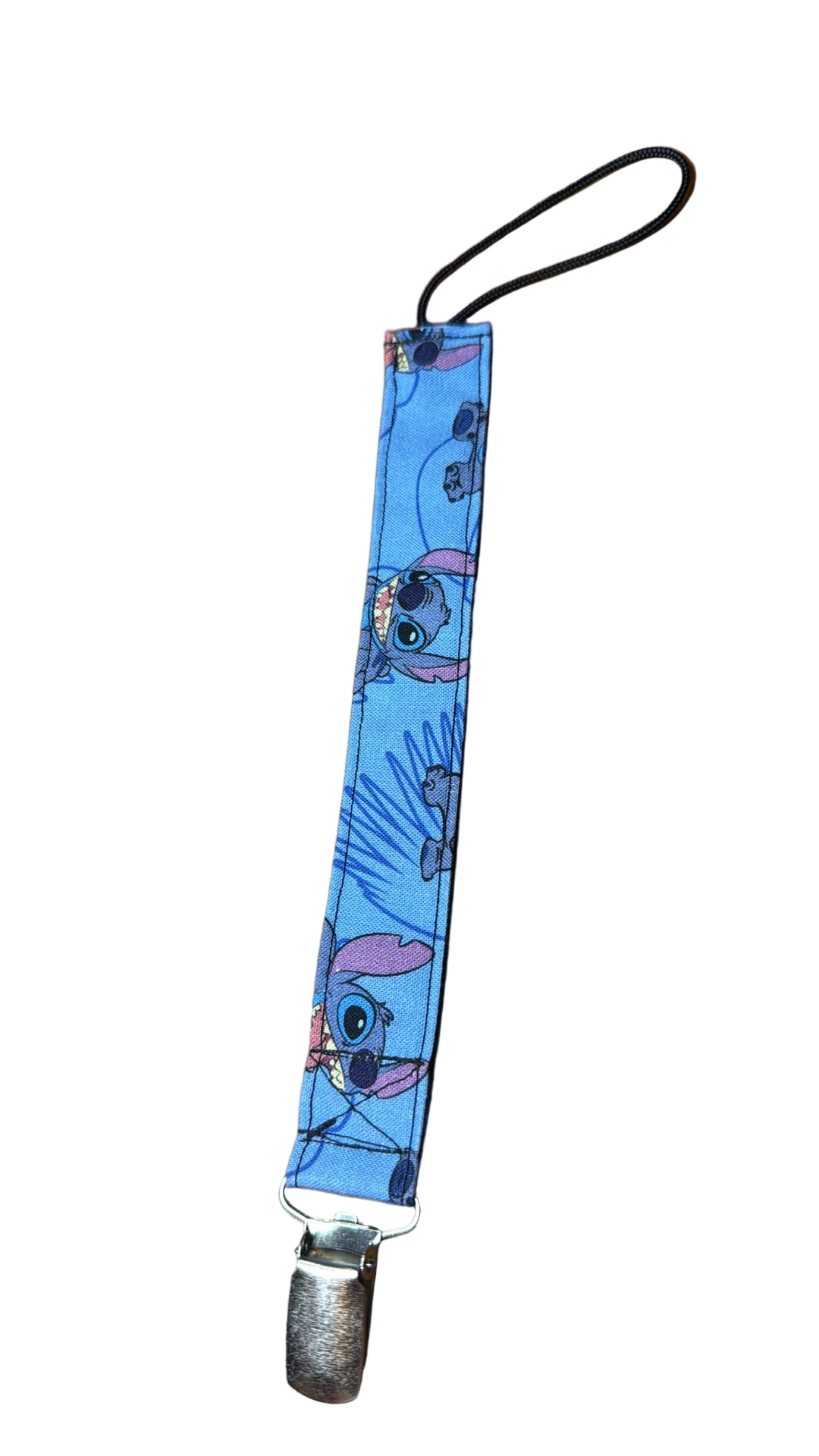 Blue Alien Pacifier Clip