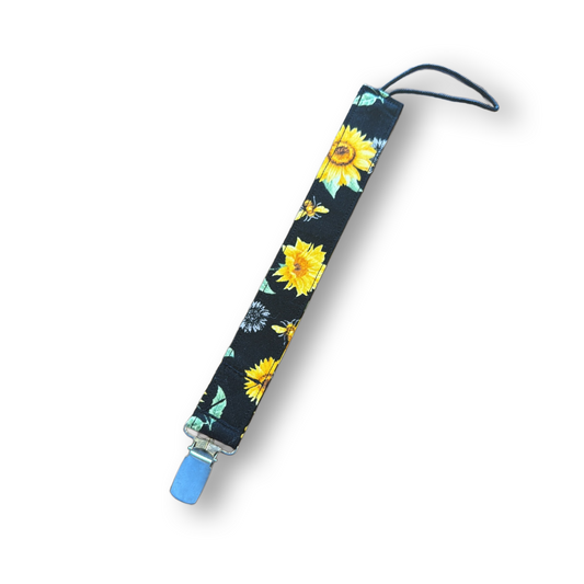Sunflower Pacifier Clip (Sturdy)