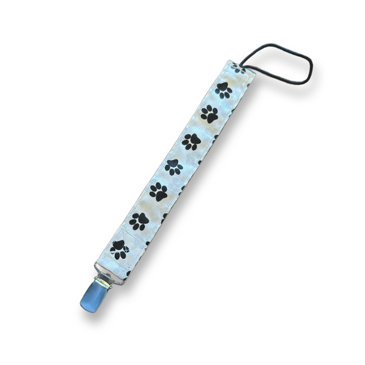 Dog Paw Print Pacifier Clip (Floppy)