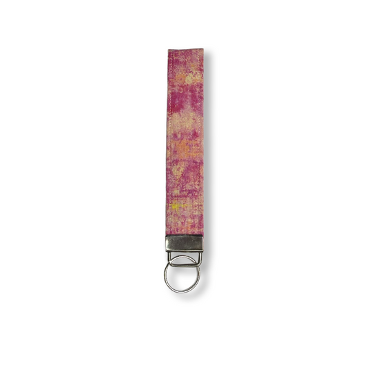 Pink Abstract Keychain