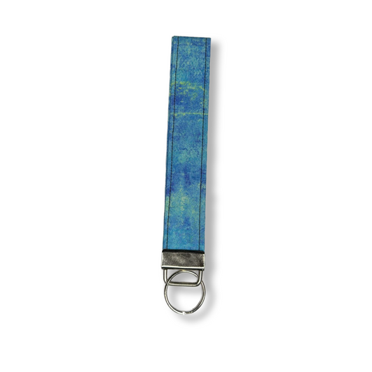 Blue Abstract Keychain