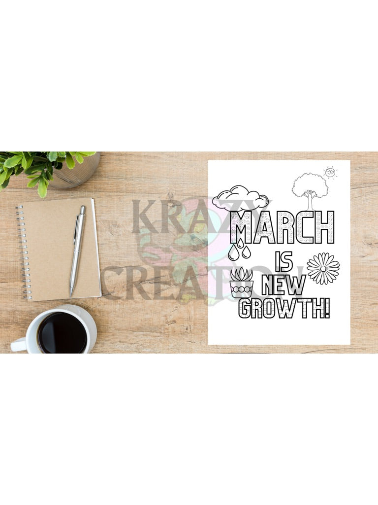 March Coloring Page (Emailed to you)