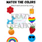Match The Colors Toddler Worksheet (Shipped to you)