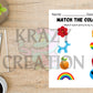 Match The Colors Toddler Worksheet (Shipped to you)