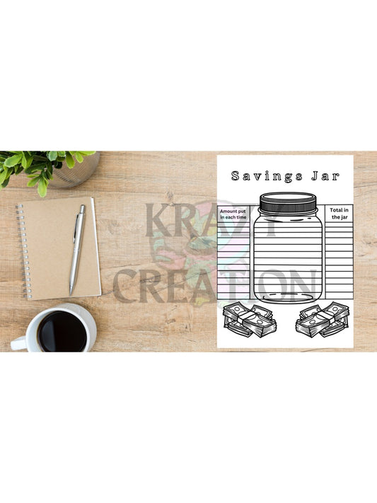 Savings Jar Sheet (Shipped to you)