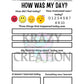 How Was My Day Journaling Sheet (Shipped to you)
