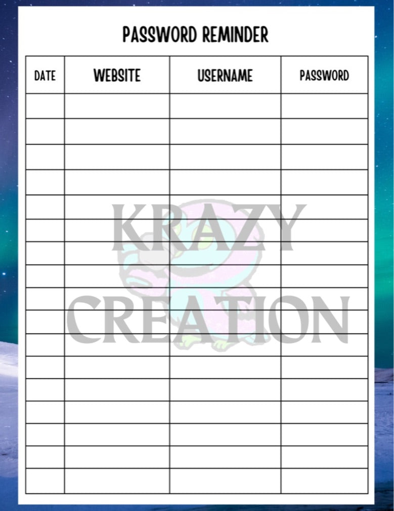 Password Reminder (Emailed to you)