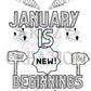 January Coloring Page (Emailed to you)