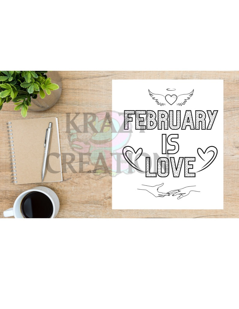 February  Coloring Page (Emailed to you)