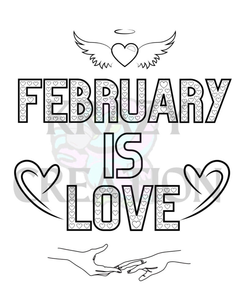 February  Coloring Page (Emailed to you)