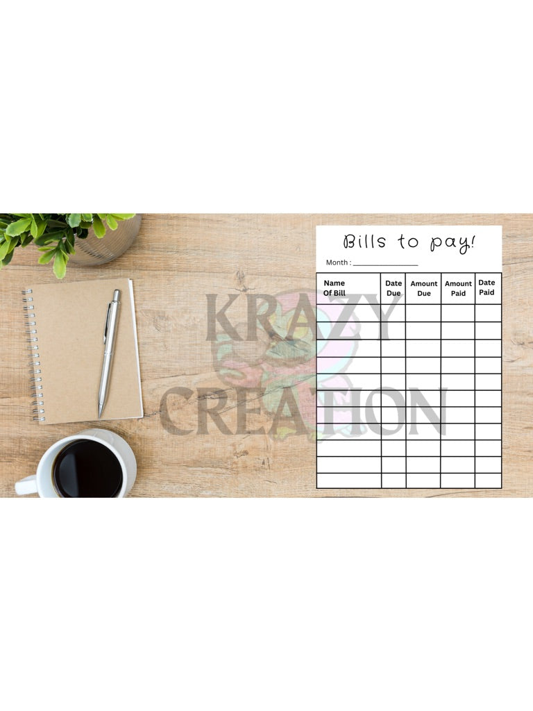 Bill Tracker (Shipped to you)